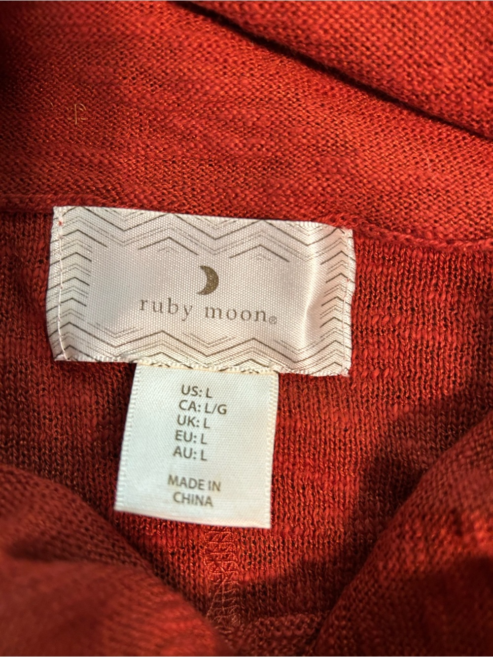 ruby moon Red Cowl Neck Tunic Sweater - Picture 2 of 3